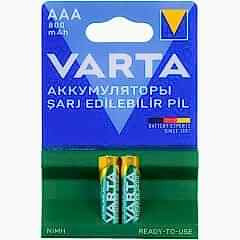 Varta AAA 800 mAh Şarjlı İnce Kalem Pil (2'li Paket)
