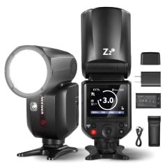 Neewer Z2-C Yuvarlak Başlıklı Bataryalı Tepe Flaşı Difüzör Set (Canon)