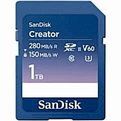 Sandisk 1TB Creator UHS-II 280MB/s V60 SDXC Kart
