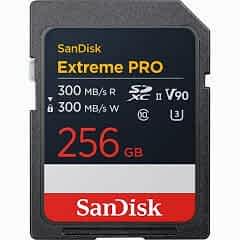 Sandisk 256GB SDXC Extreme Pro 300MB/s UHS-II V90 Kart