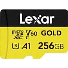 Lexar 256GB Gold 280MB/s V60 UHS-II microSDXC Hafıza Kartı