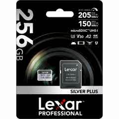 Lexar 256GB Silver Plus 205MB/s microSDXC Hafıza Kartı