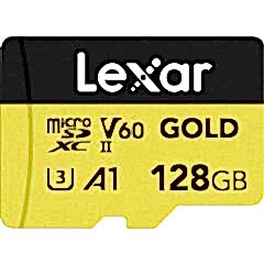 Lexar 128GB Gold 280MB/s V60 UHS-II microSDXC Hafıza Kartı