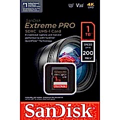 Sandisk 1TB SDXC Extreme Pro 200MB/s Hafıza Kartı