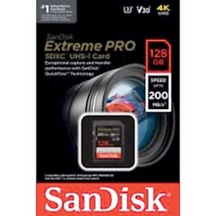 Sandisk 128GB SDXC Extreme Pro 200MB/s Hafıza Kartı