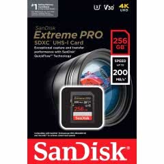 Sandisk 256GB SDXC Extreme Pro 200MB/s Hafıza Kartı