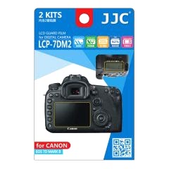 JJC LCP-7DM2 LCD Ekran Koruyucu Film 2'li Paket (Canon 7D II)