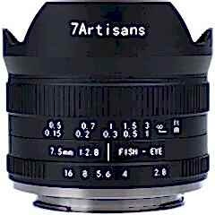 7Artisans 7.5mm F2.8 MK II (Sony E)