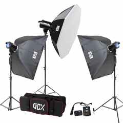 Gdx BM400 II W/S 3'lü Stüdyo Paraflaş Softbox Kit (400 Watt)