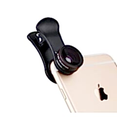 Kiwifotos 3in1 Akıllı Telefonlar İçin Geniş Açı & Makro & Balıkgözü Lens (Siyah)