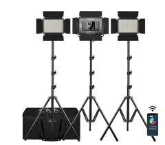 GVM 880RS 60W RGB LED Panel 3'lü Işık Seti (Ayaklı&Çantalı)