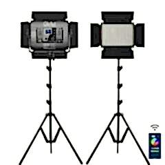 GVM 880RS 60W RGB LED Panel 2'li Işık Seti (Ayaklı&Çantalı)