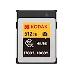 Kodak 512GB CFExpress Type B 2.0 Hafıza Kartı (1700MB/s - 1000MB/s)