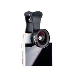 Kiwifotos 2in1 Akıllı Telefonlar İçin Geniş Açı & Makro Lens (Siyah)