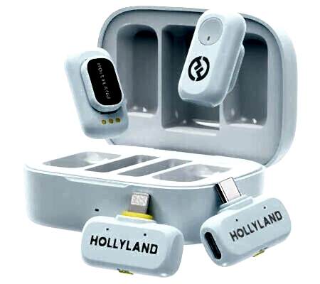 Hollyland LARK A1 Combo Blue 2 Kişilik Kablosuz Mikrofon Sistemi - Mavi