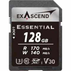 Exascend Essential 128 GB V30 UHS I SD 170Mb/S Read - 140Mb/S Write