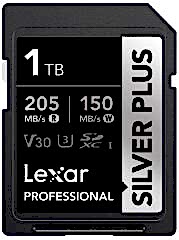 Lexar 1TB Silver Plus 205MB/s SDXC Hafıza Kartı